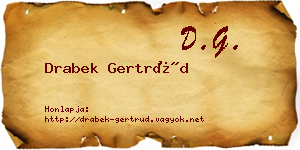 Drabek Gertrúd névjegykártya